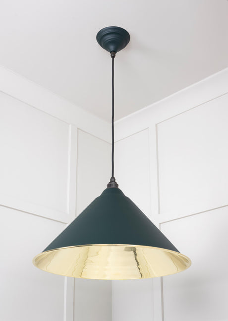 From The Anvil - Smooth Brass Hockley Pendant in Dingle | Sku. 49524DI | Trade Door Handles.
