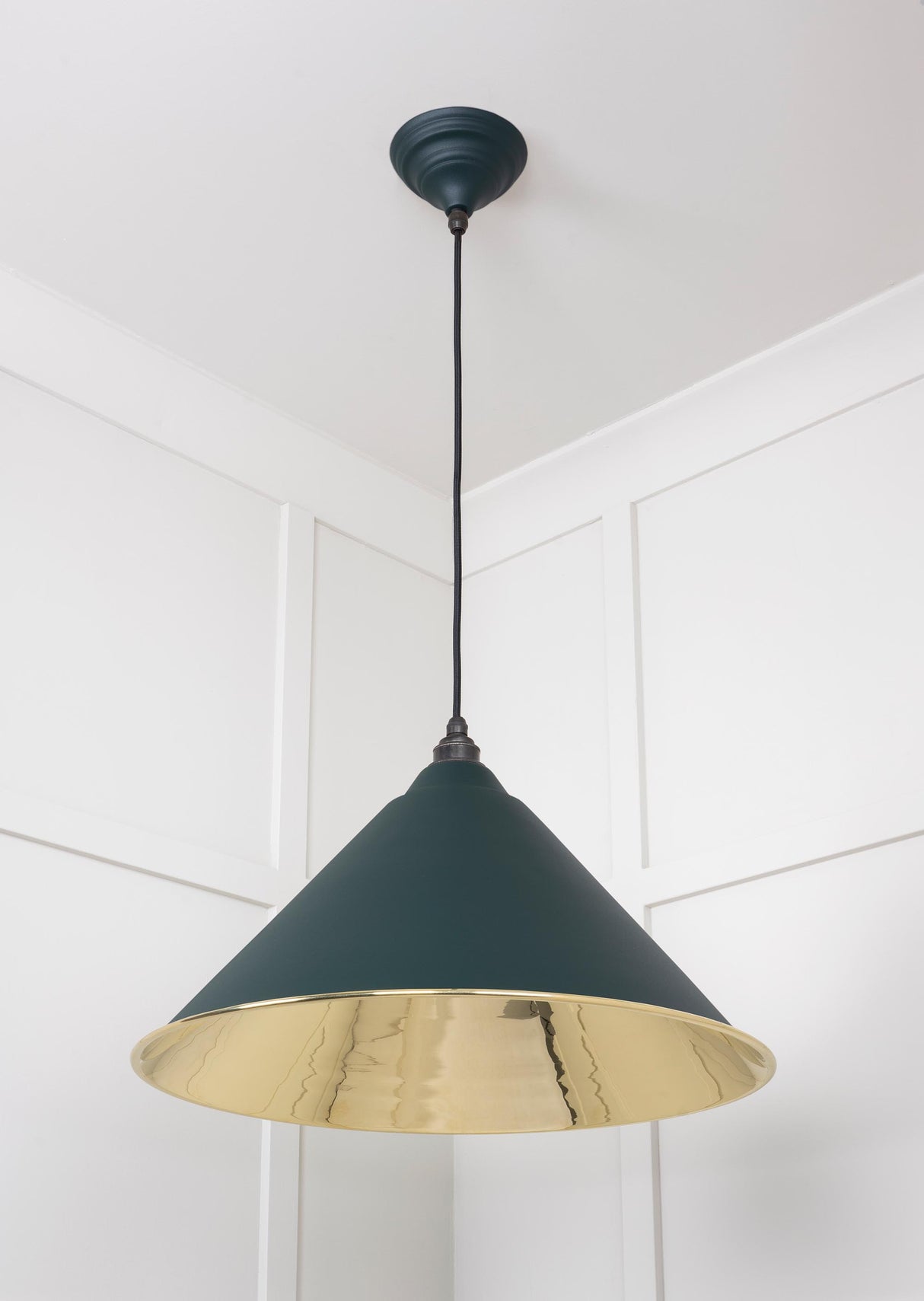 From The Anvil - Smooth Brass Hockley Pendant in Dingle | Sku. 49524DI | Trade Door Handles.