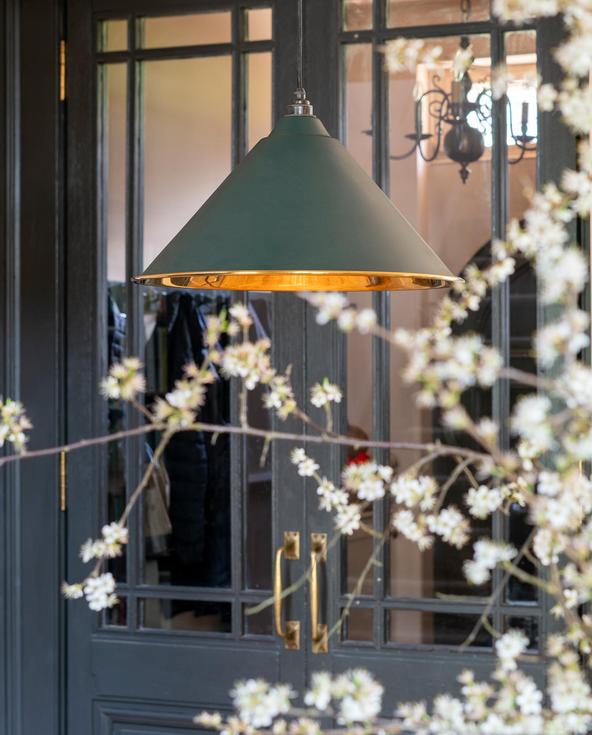 From The Anvil - Smooth Brass Hockley Pendant in Dingle | Sku. 49524DI | Trade Door Handles.
