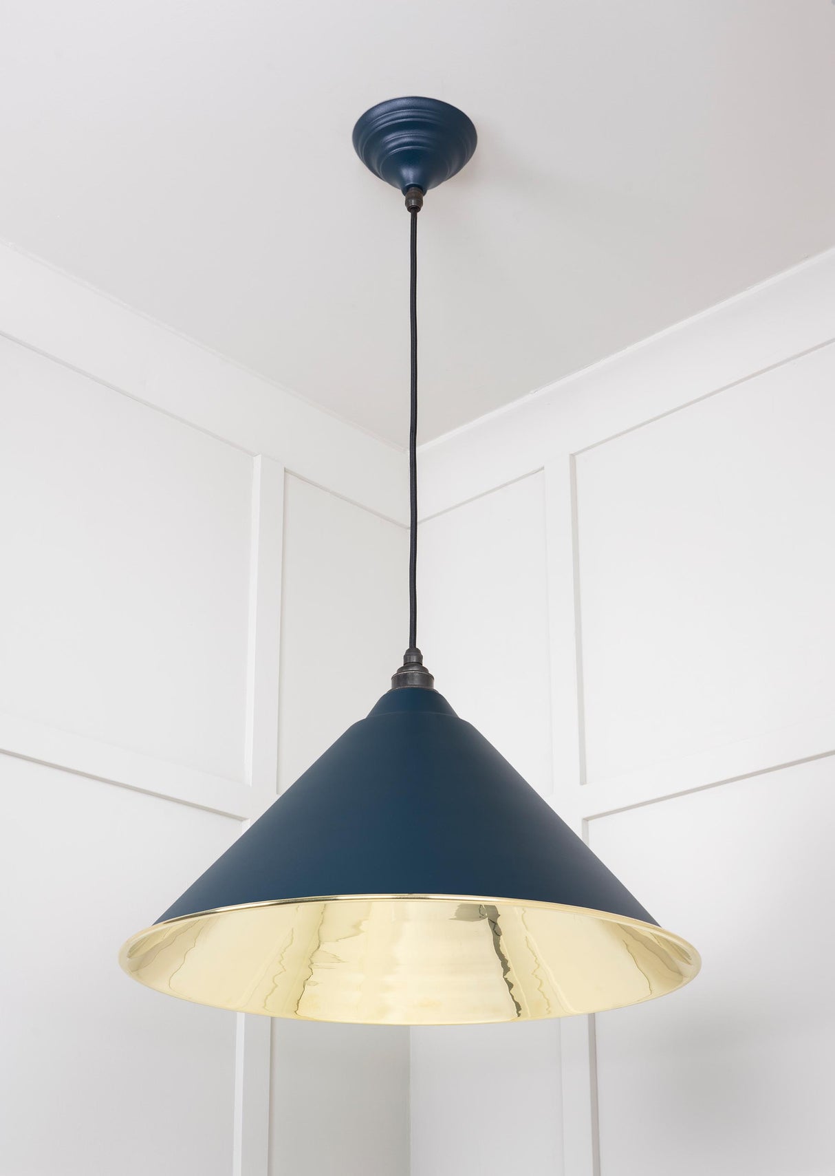From The Anvil - Smooth Brass Hockley Pendant in Dusk | Sku. 49524DU | Trade Door Handles.