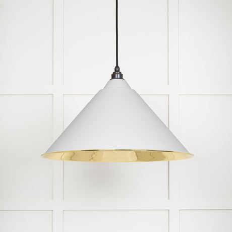From The Anvil - Smooth Brass Hockley Pendant in Flock | Sku. 49524F | Trade Door Handles.