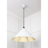 From The Anvil - Smooth Brass Hockley Pendant in Flock | Sku. 49524F | Trade Door Handles.