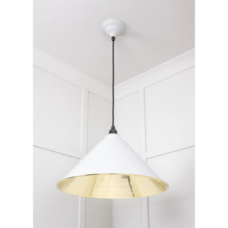 From The Anvil - Smooth Brass Hockley Pendant in Flock | Sku. 49524F | Trade Door Handles.