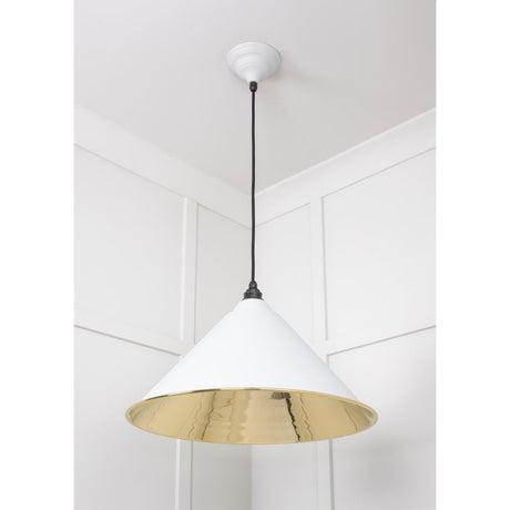 From The Anvil - Smooth Brass Hockley Pendant in Flock | Sku. 49524F | Trade Door Handles.