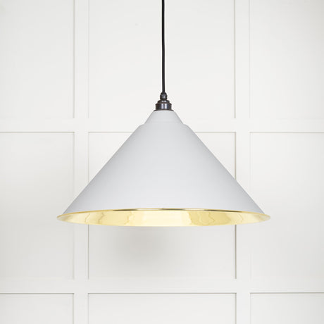 From The Anvil - Smooth Brass Hockley Pendant in Flock | Sku. 49524F | Trade Door Handles.