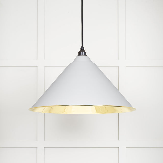 From The Anvil - Smooth Brass Hockley Pendant in Flock | Sku. 49524F | Trade Door Handles.