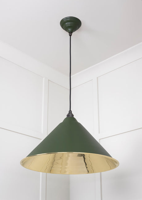 From The Anvil - Smooth Brass Hockley Pendant in Heath | Sku. 49524H | Trade Door Handles.
