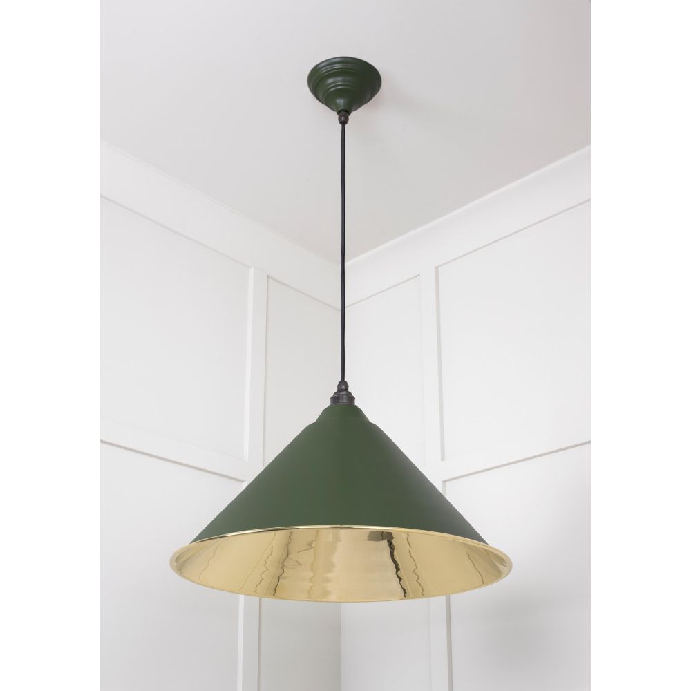 From The Anvil - Smooth Brass Hockley Pendant in Heath | Sku. 49524H | Trade Door Handles.