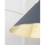 From The Anvil - Smooth Brass Hockley Pendant in Slate | Sku. 49524SL | Trade Door Handles.