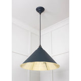 From The Anvil - Smooth Brass Hockley Pendant in Soot | Sku. 49524SO | Trade Door Handles.