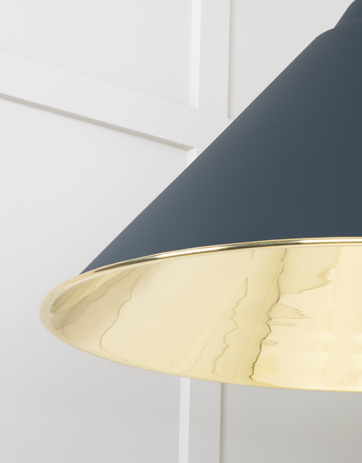 From The Anvil - Smooth Brass Hockley Pendant in Soot | Sku. 49524SO | Trade Door Handles.