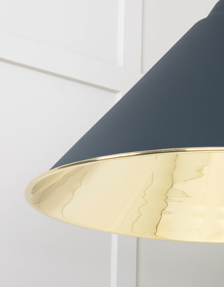 From The Anvil - Smooth Brass Hockley Pendant in Soot | Sku. 49524SO | Trade Door Handles.