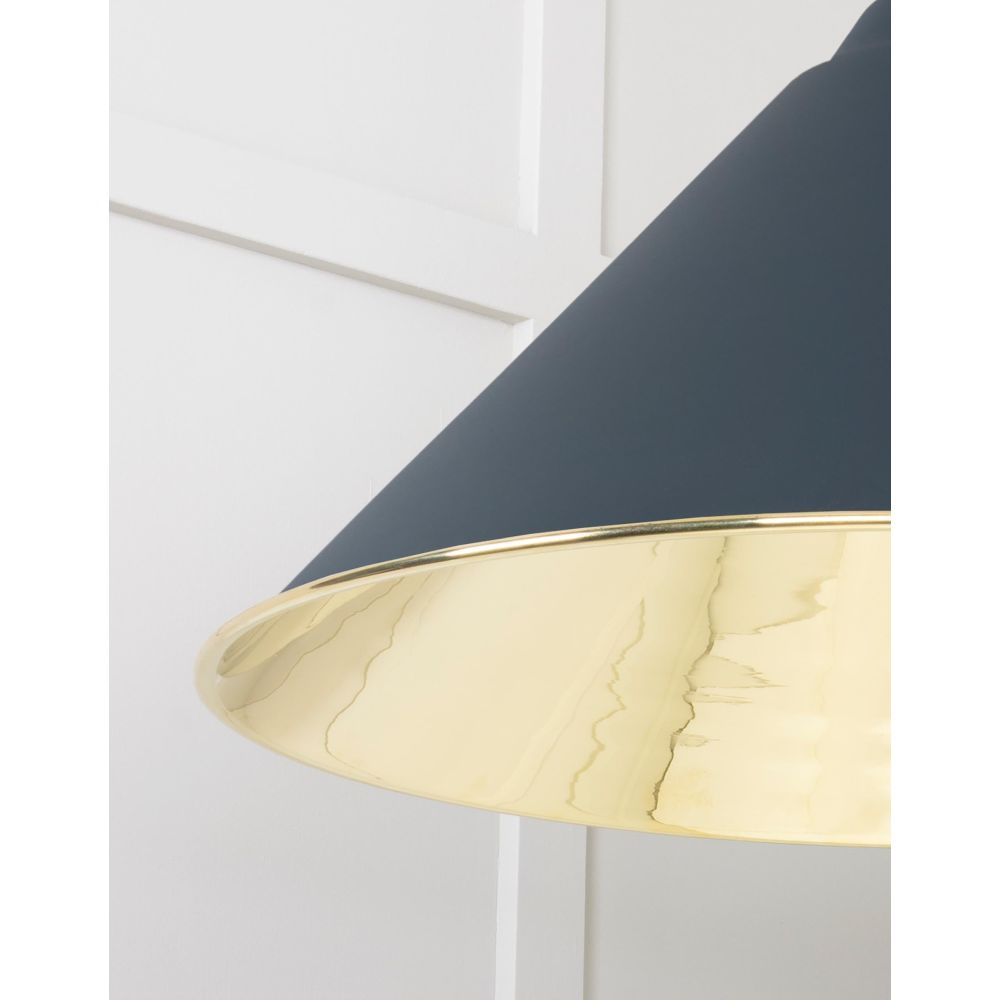 From The Anvil - Smooth Brass Hockley Pendant in Soot | Sku. 49524SO | Trade Door Handles.