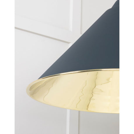 From The Anvil - Smooth Brass Hockley Pendant in Soot | Sku. 49524SO | Trade Door Handles.