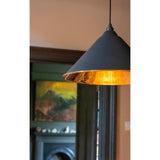 From The Anvil - Smooth Brass Hockley Pendant in Soot | Sku. 49524SO | Trade Door Handles.