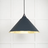 From The Anvil - Smooth Brass Hockley Pendant in Soot | Sku. 49524SO | Trade Door Handles.