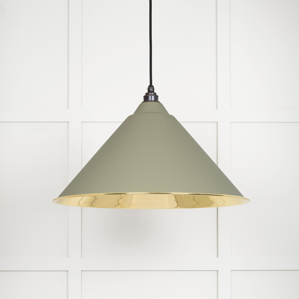 From The Anvil - Smooth Brass Hockley Pendant in Tump | Sku. 49524TU | Trade Door Handles.