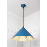 From The Anvil - Smooth Brass Hockley Pendant in Upstream | Sku. 49524U | Trade Door Handles.