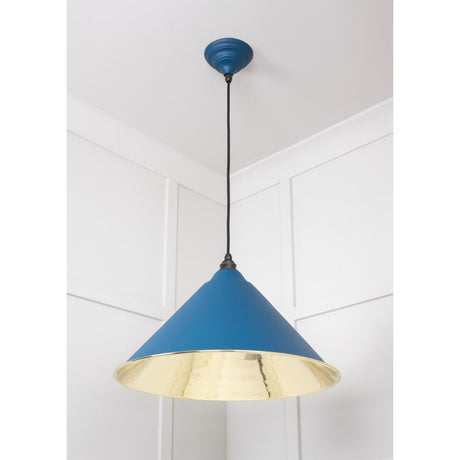 From The Anvil - Smooth Brass Hockley Pendant in Upstream | Sku. 49524U | Trade Door Handles.