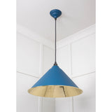 From The Anvil - Smooth Brass Hockley Pendant in Upstream | Sku. 49524U | Trade Door Handles.