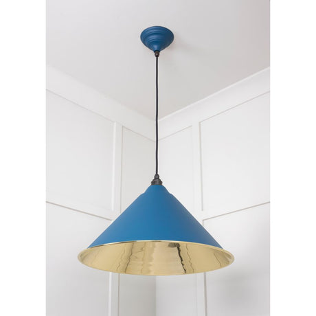 From The Anvil - Smooth Brass Hockley Pendant in Upstream | Sku. 49524U | Trade Door Handles.