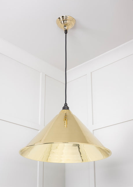 From The Anvil - Smooth Brass Hockley Pendant | Sku. 49524 | Trade Door Handles.