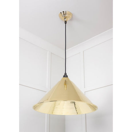 From The Anvil - Smooth Brass Hockley Pendant | Sku. 49524 | Trade Door Handles.
