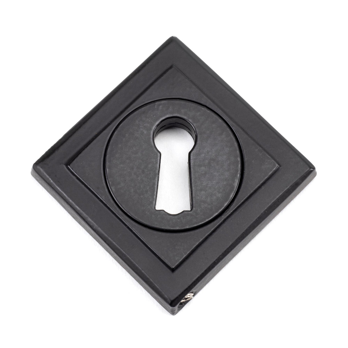 From The Anvil - Matt Black Round Escutcheon (Square) | Sku. 49539 | Trade Door Handles.