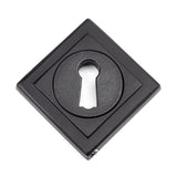 From The Anvil - Matt Black Round Escutcheon (Square) | Sku. 49539 | Trade Door Handles.