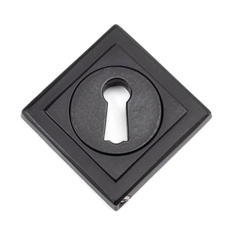 From The Anvil - Matt Black Round Escutcheon (Square) | Sku. 49539 | Trade Door Handles.