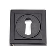 From The Anvil - Matt Black Round Escutcheon (Square) | Sku. 49539 | Trade Door Handles.