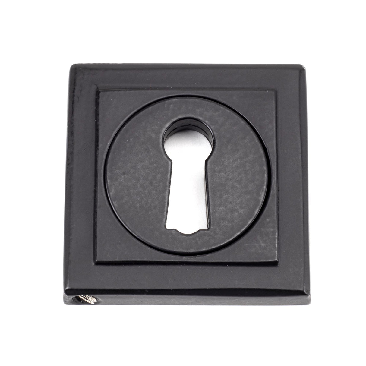 From The Anvil - Matt Black Round Escutcheon (Square) | Sku. 49539 | Trade Door Handles.