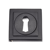 From The Anvil - Matt Black Round Escutcheon (Square) | Sku. 49539 | Trade Door Handles.