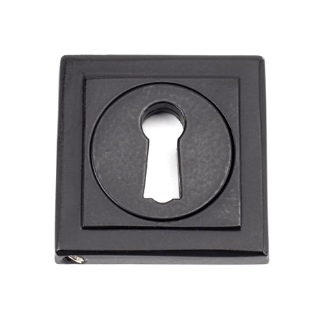From The Anvil - Matt Black Round Escutcheon (Square) | Sku. 49539 | Trade Door Handles.