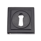From The Anvil - Matt Black Round Escutcheon (Square) | Sku. 49539 | Trade Door Handles.