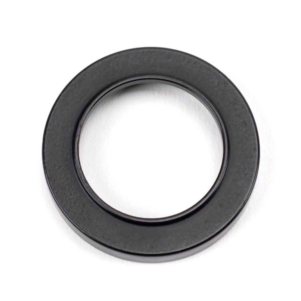 From The Anvil - Matt Black Round Euro Escutcheon (Plain) | Sku. 49540 | Trade Door Handles.
