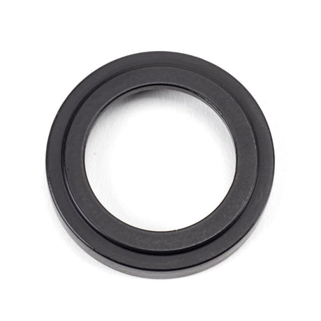 From The Anvil - Matt Black Round Euro Escutcheon (Art Deco) | Sku. 49541 | Trade Door Handles.