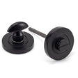 From The Anvil - Matt Black Round Thumbturn Set (Plain) | Sku. 49544 | Trade Door Handles.