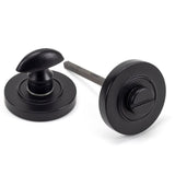 From The Anvil - Matt Black Round Thumbturn Set (Plain) | Sku. 49544 | Trade Door Handles.