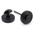 From The Anvil - Matt Black Round Thumbturn Set (Beehive) | Sku. 49546 | Trade Door Handles.