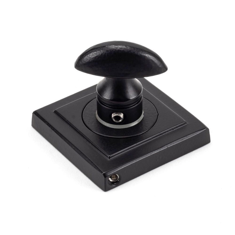From The Anvil - Matt Black Round Thumbturn Set (Square) | Sku. 49547 | Trade Door Handles.