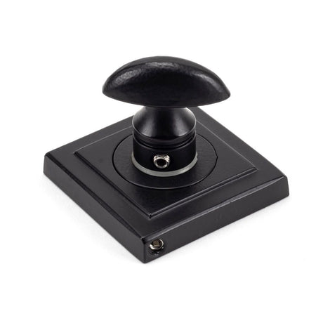 From The Anvil - Matt Black Round Thumbturn Set (Square) | Sku. 49547 | Trade Door Handles.