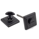 From The Anvil - Matt Black Round Thumbturn Set (Square) | Sku. 49547 | Trade Door Handles.