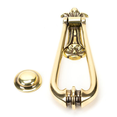 From The Anvil - Aged Brass Loop Door Knocker | Sku. 49550 | Trade Door Handles.