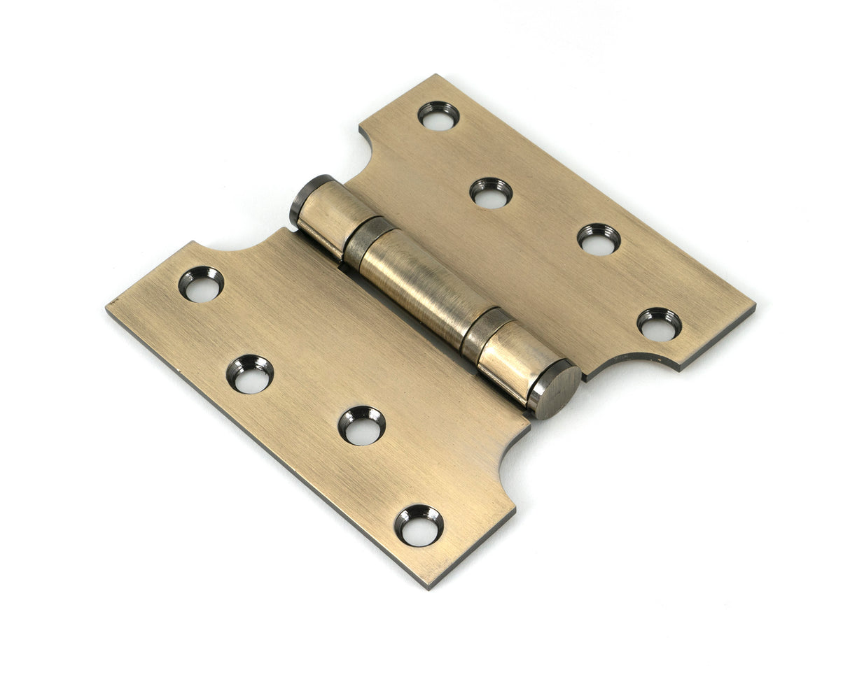 From The Anvil - Aged Brass 4" x 2" x 4" Parliament Hinge (pair) ss | Sku. 49551 | Trade Door Handles.