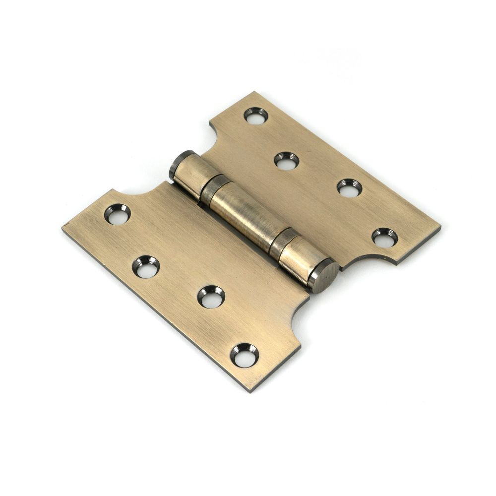 From The Anvil - Aged Brass 4" x 2" x 4" Parliament Hinge (pair) ss | Sku. 49551 | Trade Door Handles.