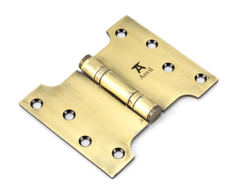 From The Anvil - Aged Brass 4" x 3" x 5" Parliament Hinge (pair) ss | Sku. 49552 | Trade Door Handles.