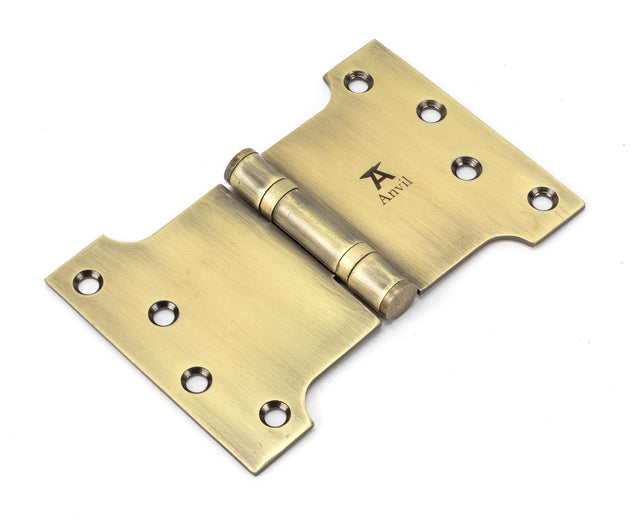 From The Anvil - Aged Brass 4" x 4" x 6" Parliament Hinge (pair) ss | Sku. 49553 | Trade Door Handles.