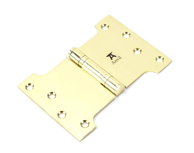 From The Anvil - Polished Brass 4" x 4" x 6" Parliament Hinge (pair) ss | Sku. 49556 | Trade Door Handles.