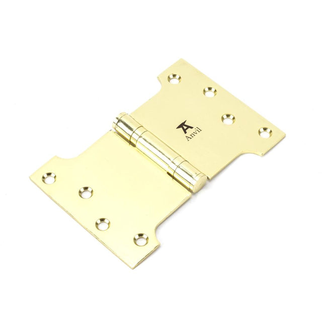From The Anvil - Polished Brass 4" x 4" x 6" Parliament Hinge (pair) ss | Sku. 49556 | Trade Door Handles.